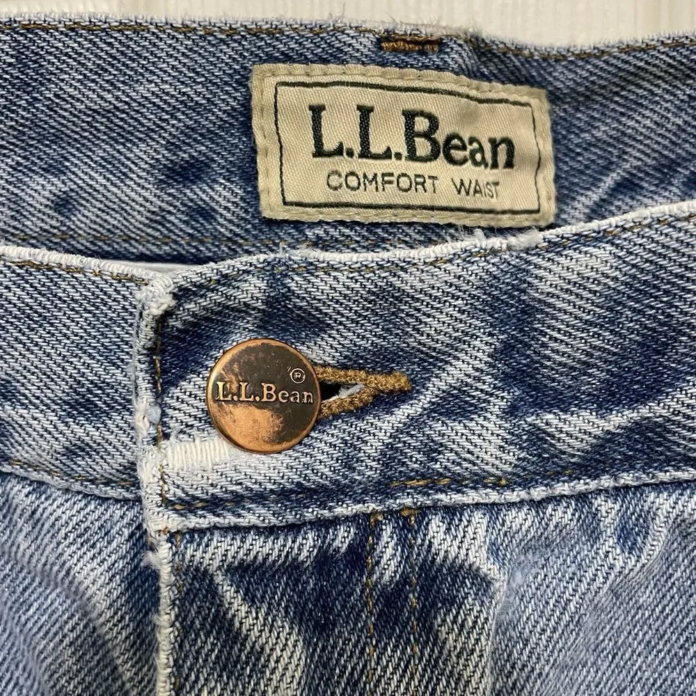 LL Bean Comfort Waist Jeans Relaxed Straight Medium Wash Men's Size‎ 38 X 29